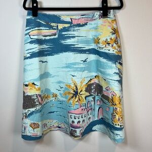 Boden Multicolor A-Line Skirt